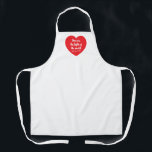 Cute Red Heart Light of the World White Apron<br><div class="desc">This feel-good apron features a red heart and the wonderful words of Jesus.</div>
