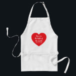 Cute Red Heart Light of the World White Standard Apron<br><div class="desc">This feel-good apron features a red heart and the wonderful words of Jesus.</div>