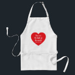 Cute Red Heart Light of the World White Standard Apron<br><div class="desc">This feel-good apron features a red heart and the wonderful words of Jesus.</div>