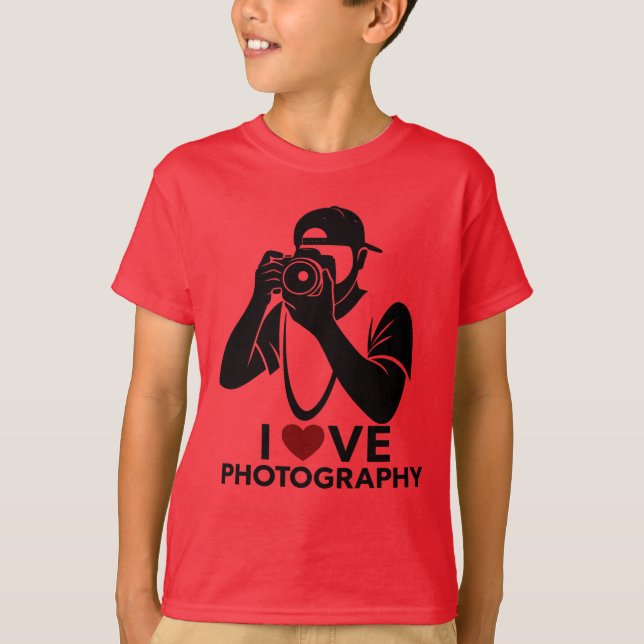 Cute Red Heart Love Design Kids’ Basic T-Shirt (Front)