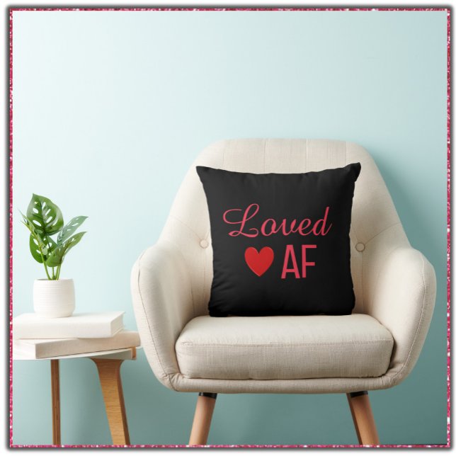 Cute Red Heart Loved AF Cushion (Creator Uploaded)