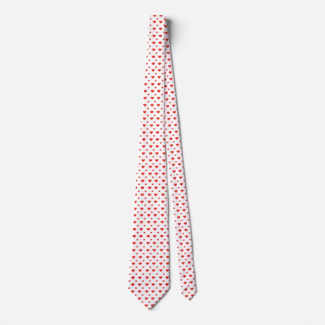 Cute Red Heart Pattern Valentine's Day Gift  Tie (Front)