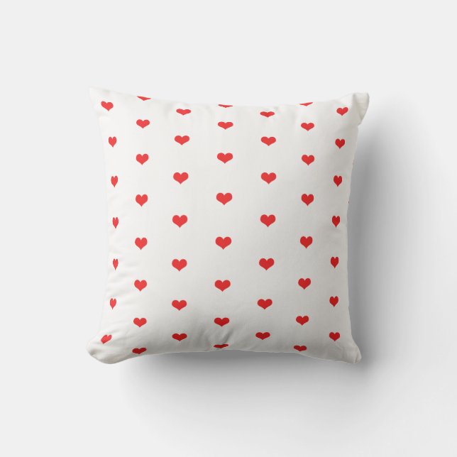 Cute Red Heart Patterns Custom Colour Home Decor Cushion (Front)