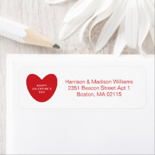 Cute red heart personalised Valentine's Day