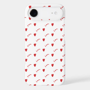 Cute Red Hearts on White Background   Valentine
