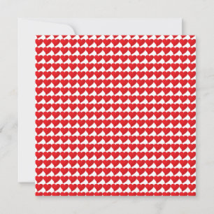 Cute red hearts pattern minimalist modern elegant card