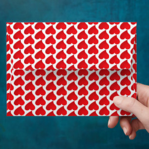 Cute red hearts pattern modern Valentine's day Envelope