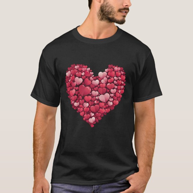 Cute red hearts T-Shirt (Front)