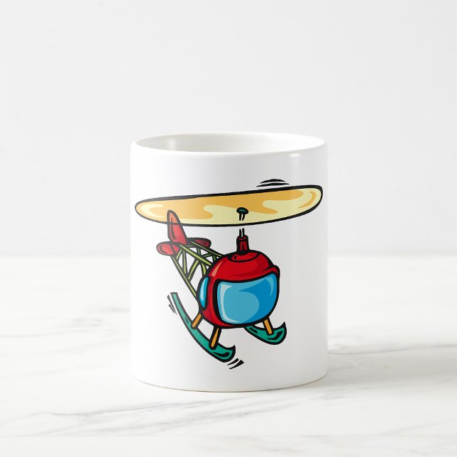 Cute Red Helicopter Fun Aviation Design  Coffee Mug (Creator Uploaded)