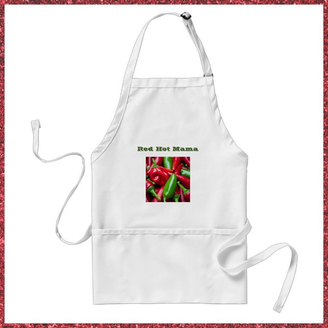 Cute Red Hot Mama with Peppers Standard Apron (Creator Uploaded)
