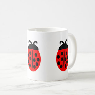 Cute Red Ladybug Coffee Mug