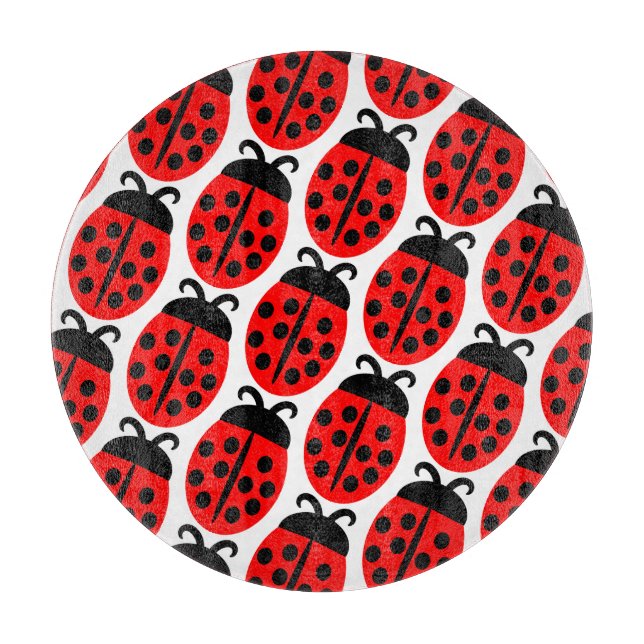 Cute Red Ladybug  Cutting Board (Front)