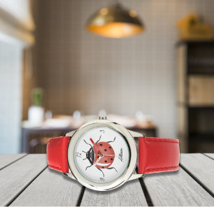 Cute red Ladybug Kids  Watch