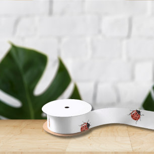 Cute Red Ladybug  Satin Ribbon