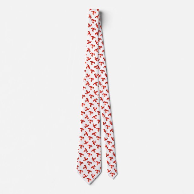 Cute Red Lobsters Tie (Front)