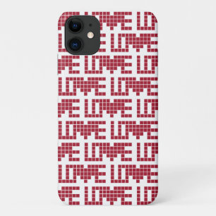 Cute red love squares lettres Case-Mate iPhone case