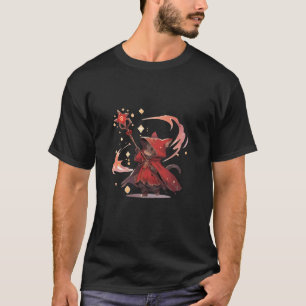 Cute Red Mage Cat Hero T-Shirt