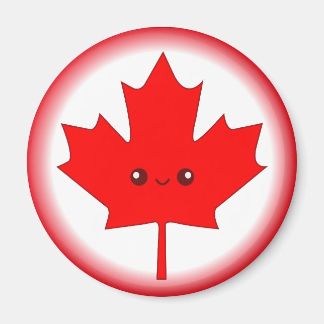 Cute Red Maple Leaf Magnet (Front)
