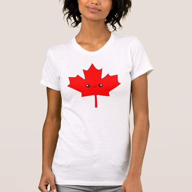 Cute Red Maple Leaf T-shirt (Front)