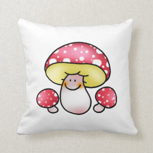 cute red mushrooms cushion