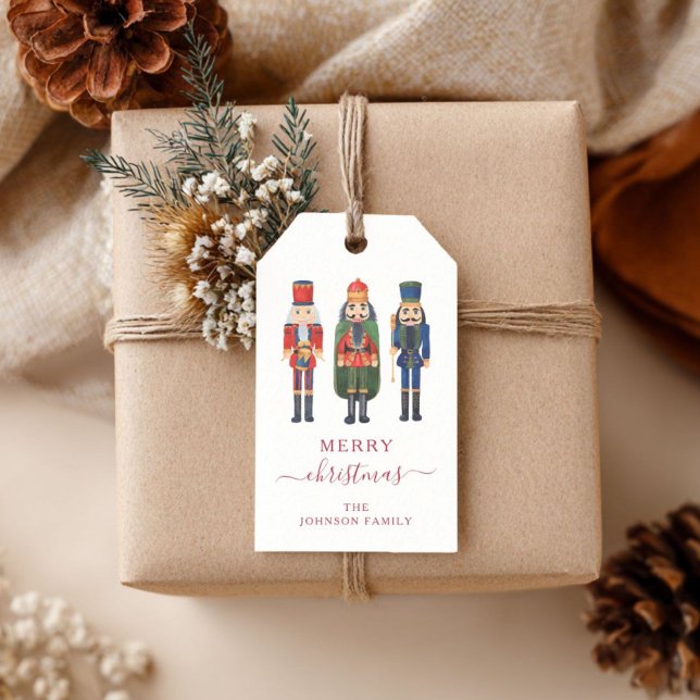 Cute Red Nutcracker Christmas Gift Tags (Cute Red Nutcracker Christmas Gift Tags)