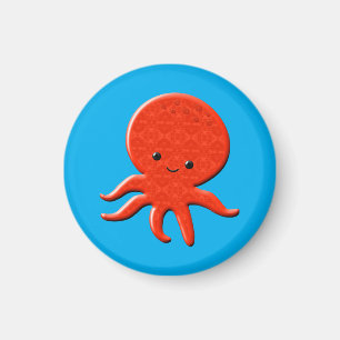 Cute Red Octopus Magnet