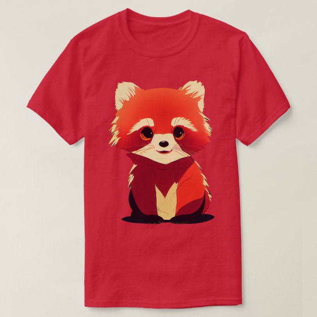 Cute Red Panda 13 T-Shirt (Design Front)
