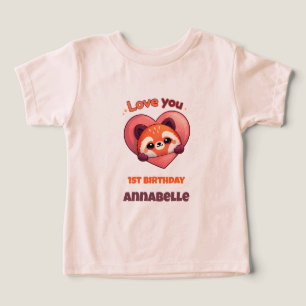 Cute Red Panda - 1st Birthday Girl
