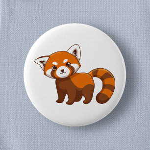 Cute Red Panda 6 Cm Round Badge