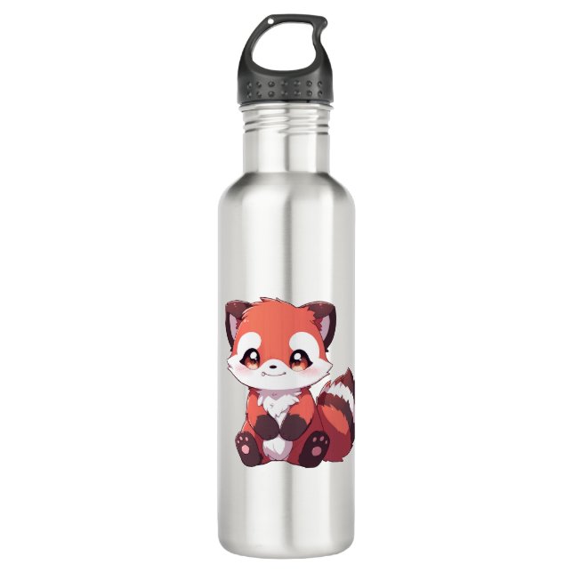  cute red panda 710 ml water bottle (Front)