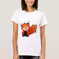 Cute red panda animation illustration