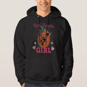 Cute red panda asia panda lady keeper biologist an hoodie