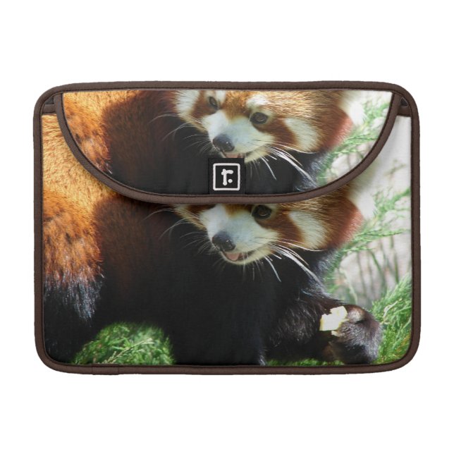 Cute Red Panda Bear 13" MacBook Sleeve For MacBooks (Front Closed)