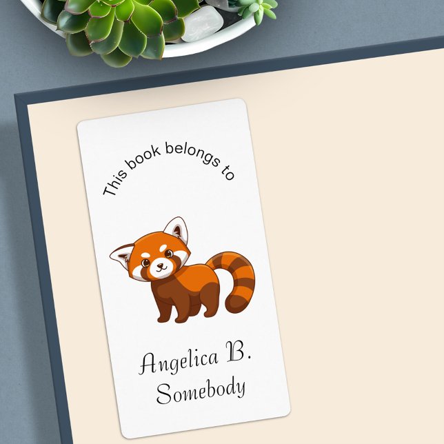 Cute Red Panda Bookplate (Creator Uploaded)