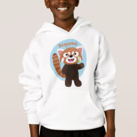 Cute red panda cartoon illustration