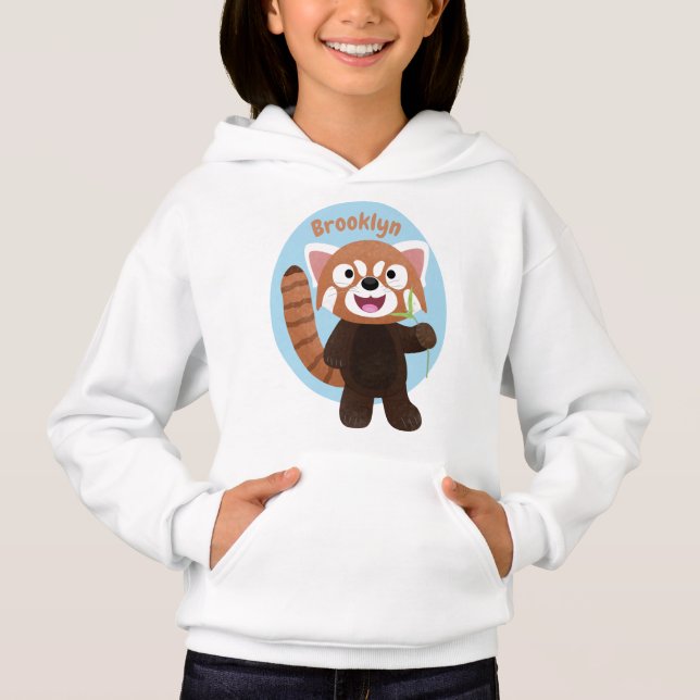Cute red panda cartoon illustration (Front)