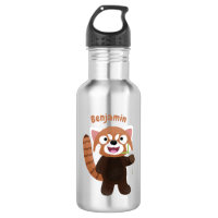 Cute red panda cartoon illustration