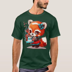 cute red panda chibi in a dress T-Shirt