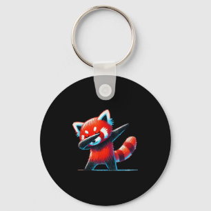 Cute Red Panda Dabbing For Wildlife Animal Lover Z Key Ring