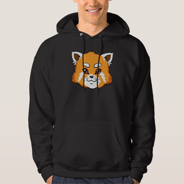 Cute Red Panda Endangered Red Cat-Bear Wildlife Hoodie (Front)