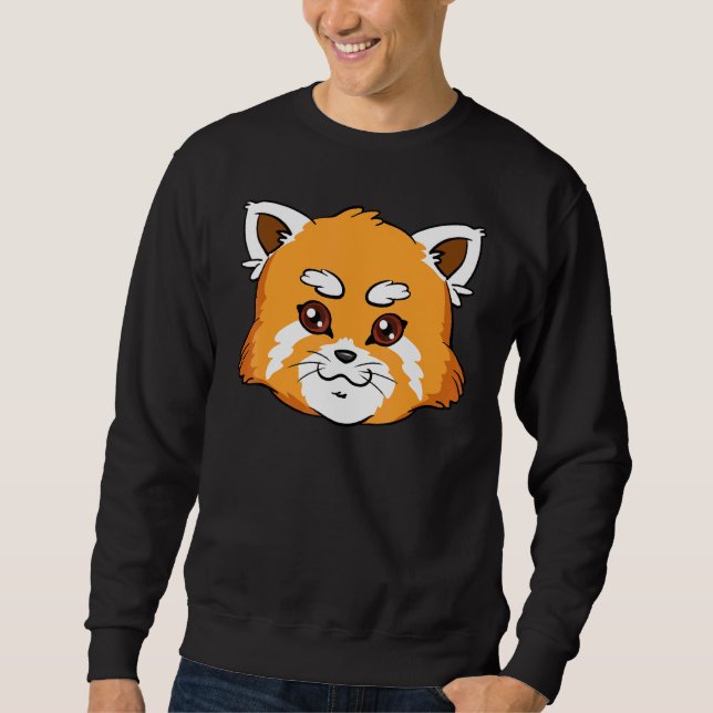 Cute Red Panda Endangered Red Cat-Bear Wildlife Sweatshirt (Front)