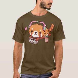 Cute Red Panda g With Video Games T-Shirt
