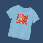 Cute Red Panda Gaming Lover Boy T-Shirt<br><div class="desc">cute red panda gaming lover boy tshirt. a funny cute red panda playing video games kids birthday gift for video gamers and red panda lovers.</div>