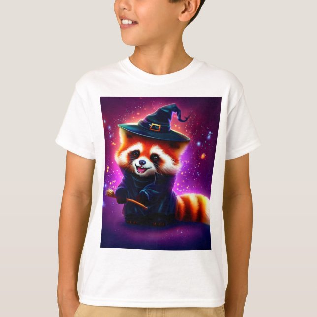 Cute Red Panda Halloween Kids T Shirt (Front)