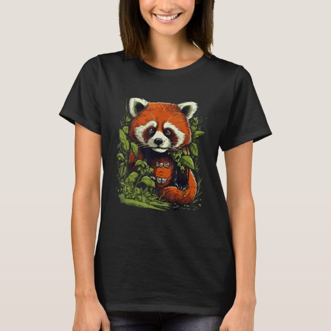 Cute Red Panda Lover Nature Graphic Animal Conserv T-Shirt (Front)