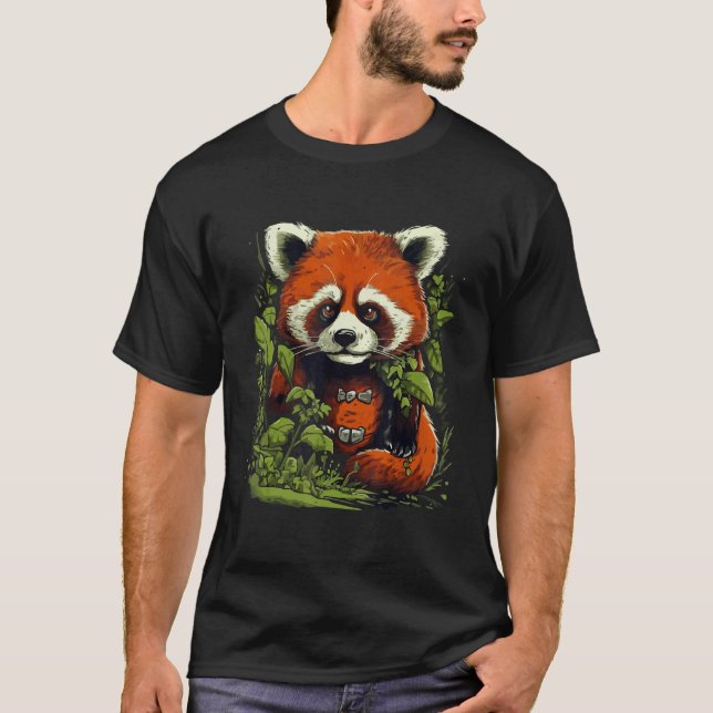 Cute Red Panda Lover Nature Graphic Animal Conserv T-Shirt (Front)