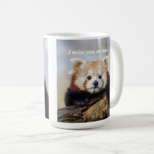 Cute Red Panda Miss You So Much Coffee Mug