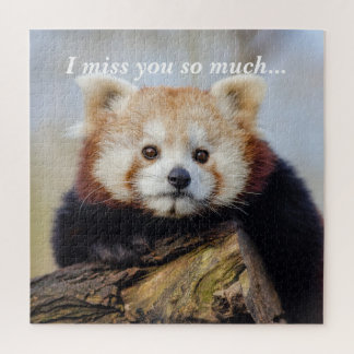 Cute Red Panda Miss You So Much  Jigsaw Puzzle