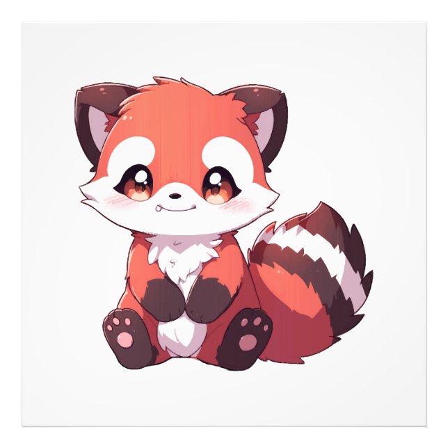  cute red panda photo print (Front)