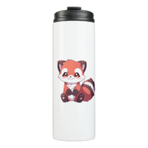cute red panda thermal tumbler